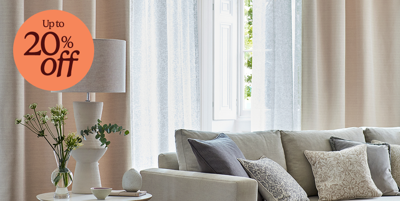 Linen-blend curtains